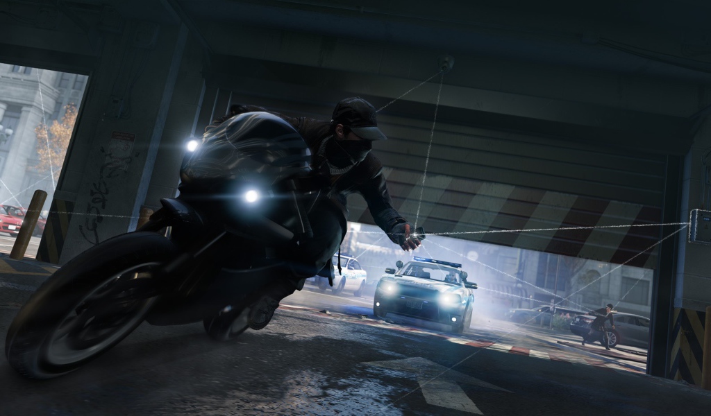 Мотоциклист в игре Watch Dogs