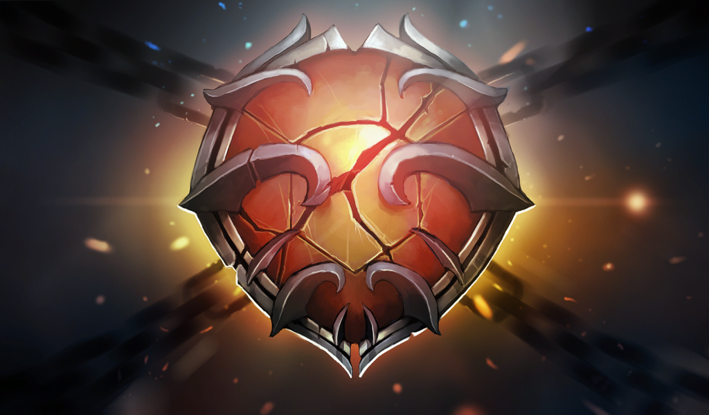 Оранжевый щит на экране загрузки игры Dota 2