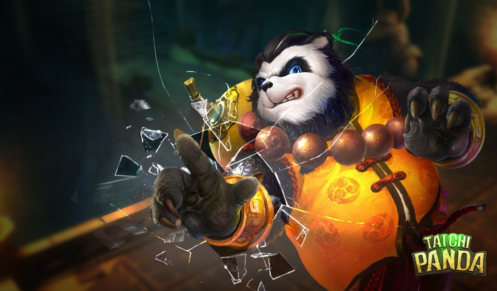 Панда разбила стекло, игра Taichi Panda