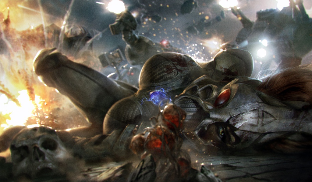 Поверженный Эльдар в игре Warhammer 40000