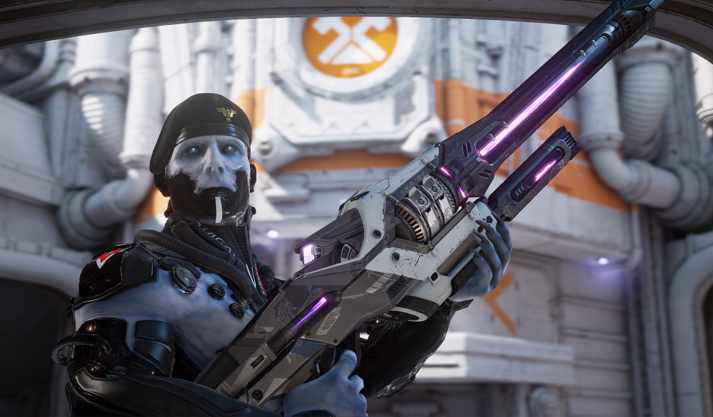 Солдат с оружием в игре Unreal Engine 4