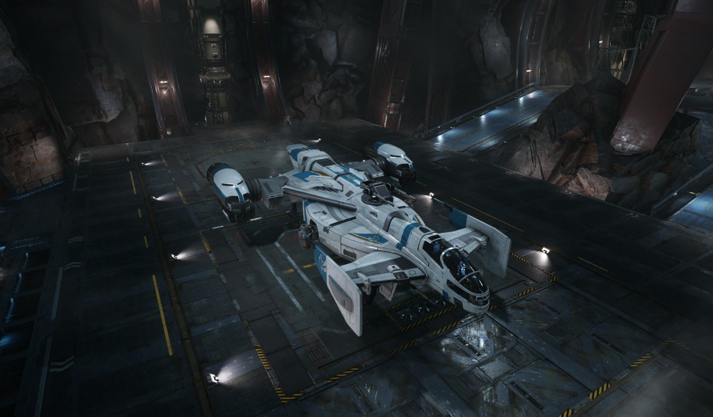 Космолет в ангаре, игра Гражданин галактики