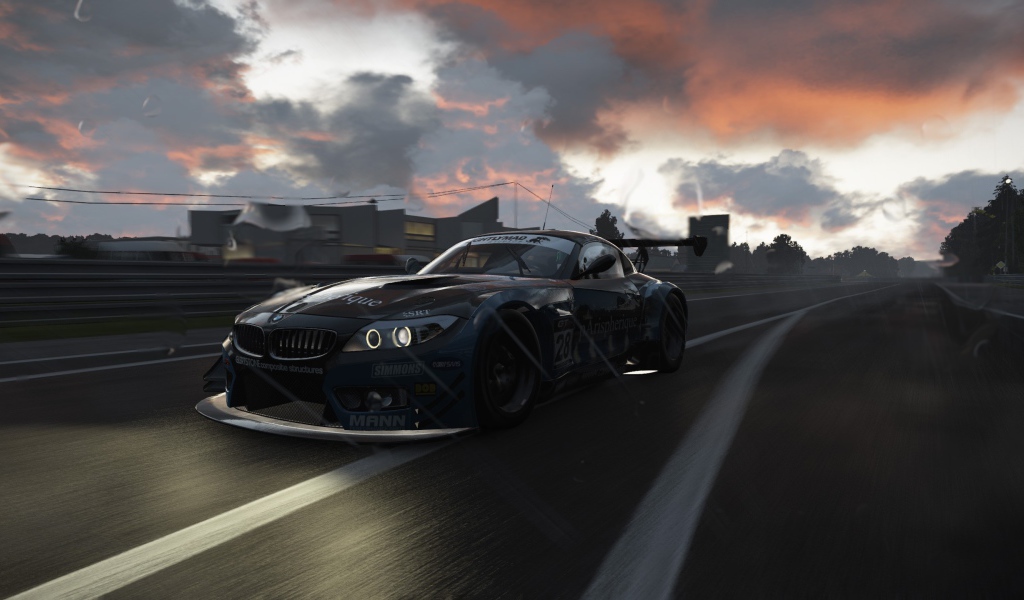 Спортивный BMW в компьютерной игре
