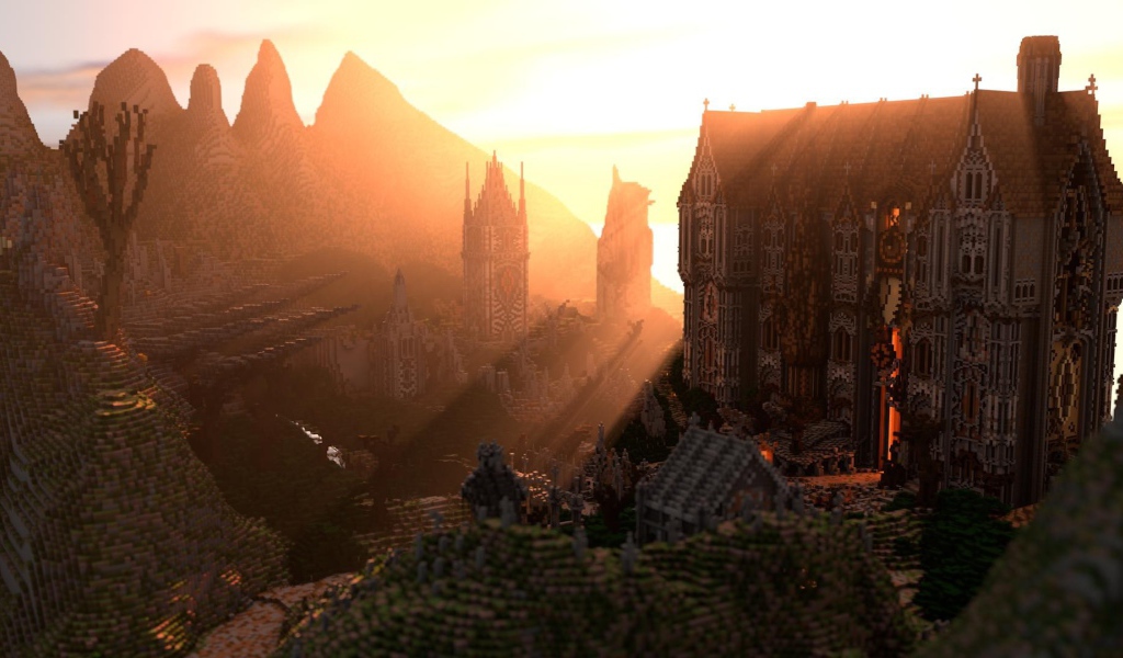 Старинный замок, игра Minecraft