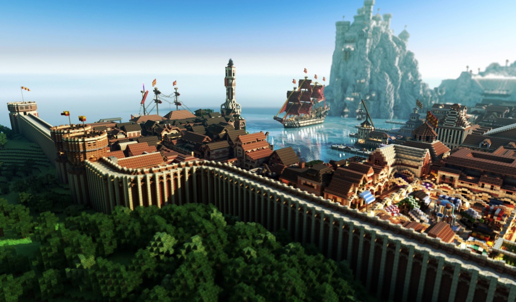 Древний порт в игре Minecraft