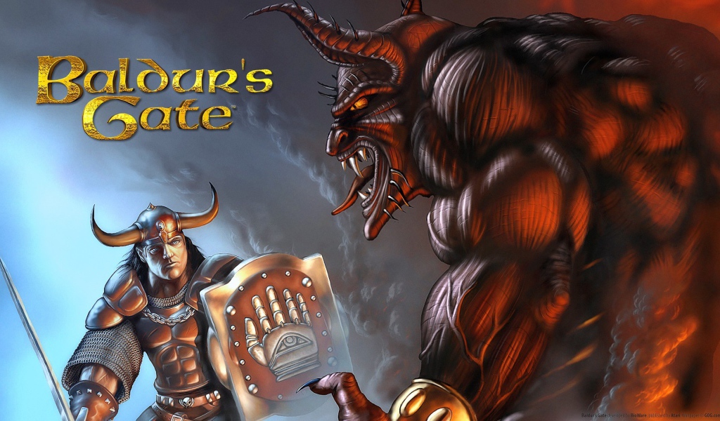 Сражение со зверем в игре Baldur's Gate