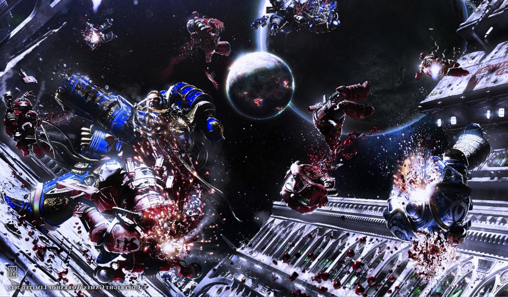 Погибшие солдаты в космосе, игра Warhammer 40000