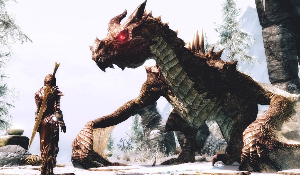 Дракон в игре The Elder Scrolls V Skyrim