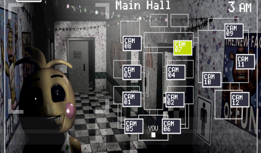 Интерфейс игры Five Nights at Freddy's