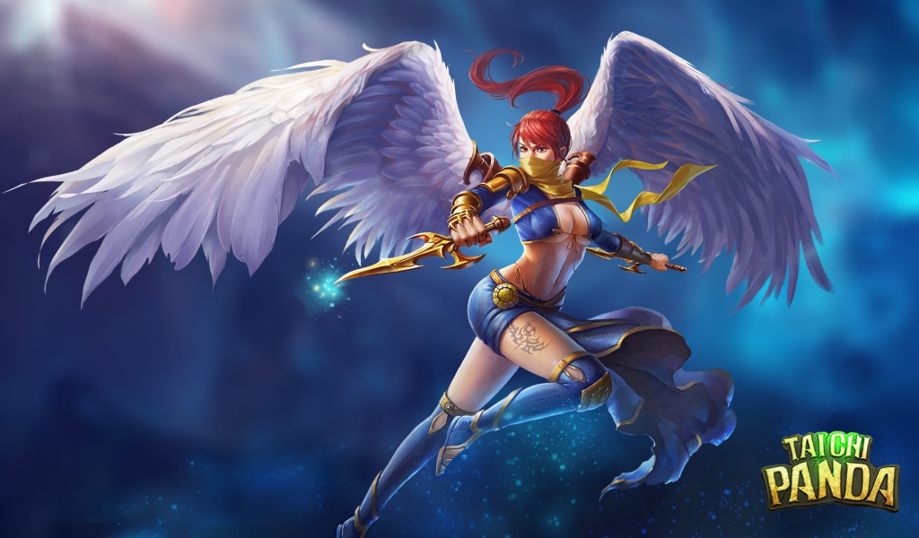 Девушка ангел из игры Taichi Panda