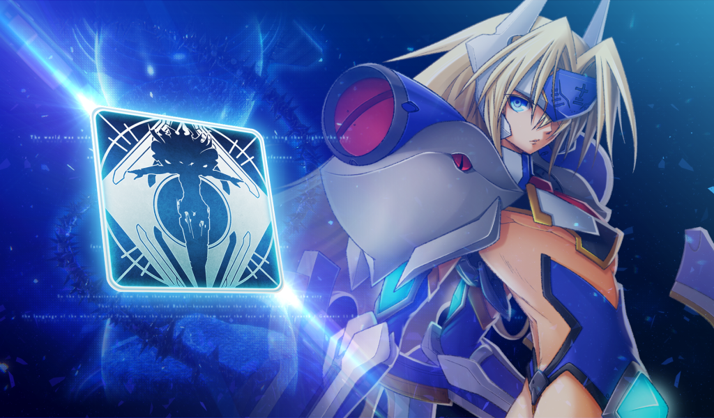 Девушка в доспехах в игре Blazblue