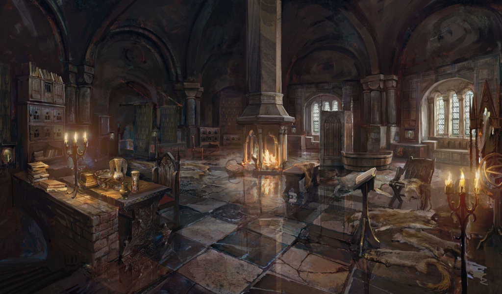 Интерьер здания в игре The Witcher 3 Wild Hunt