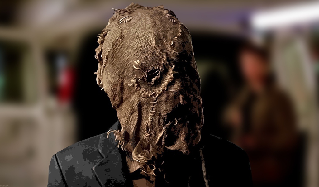 Маска на голове Scarecrow