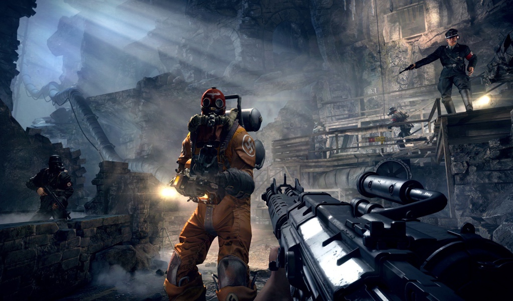 Человек в маске в игре Wolfenstein The Old Blood