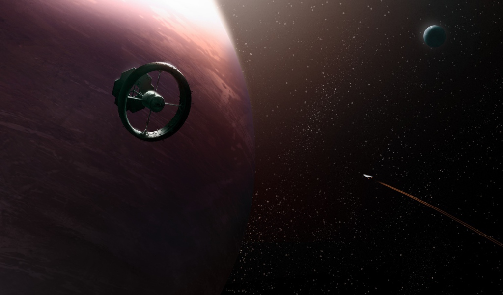 Станция на орбите планеты, игра Elite Dangerous