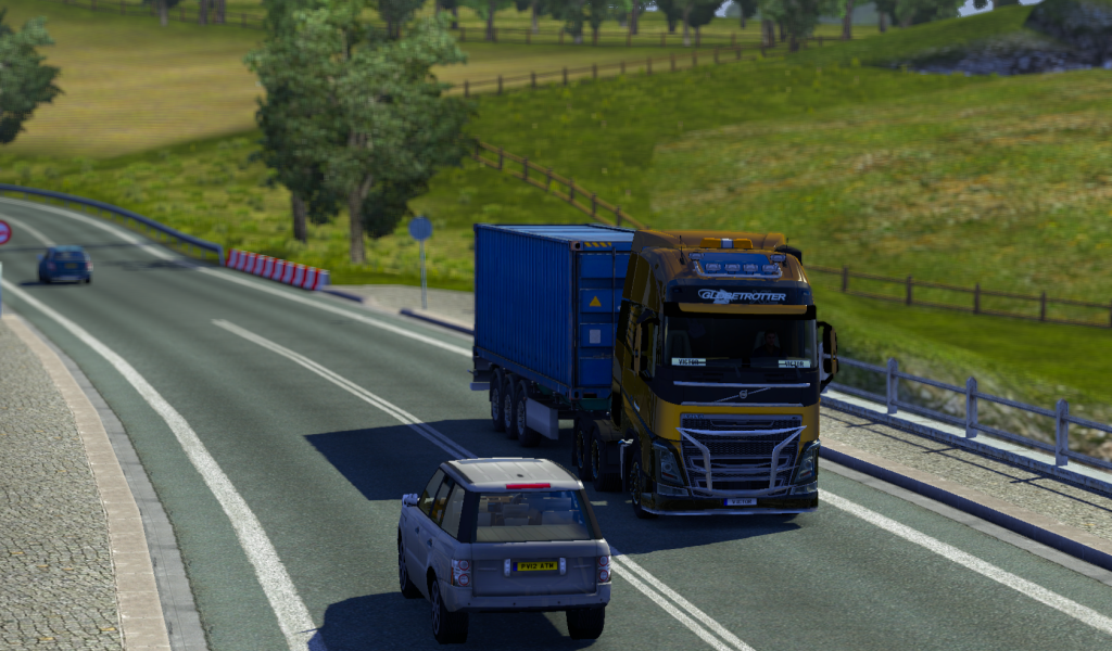 Тягач на шоссе, игра Euro Truck Simulator 2