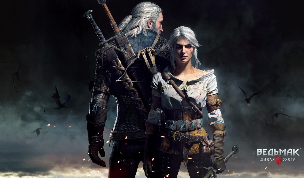 Два персонажа игры The Witcher 3 Wild Hunt