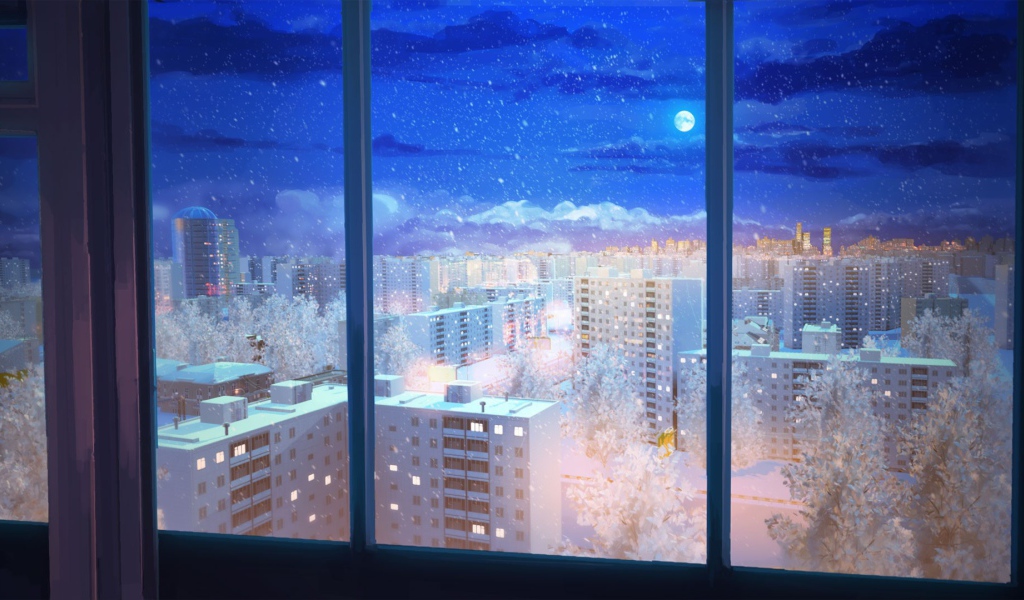 Вид на город в игре Бесконечное лето