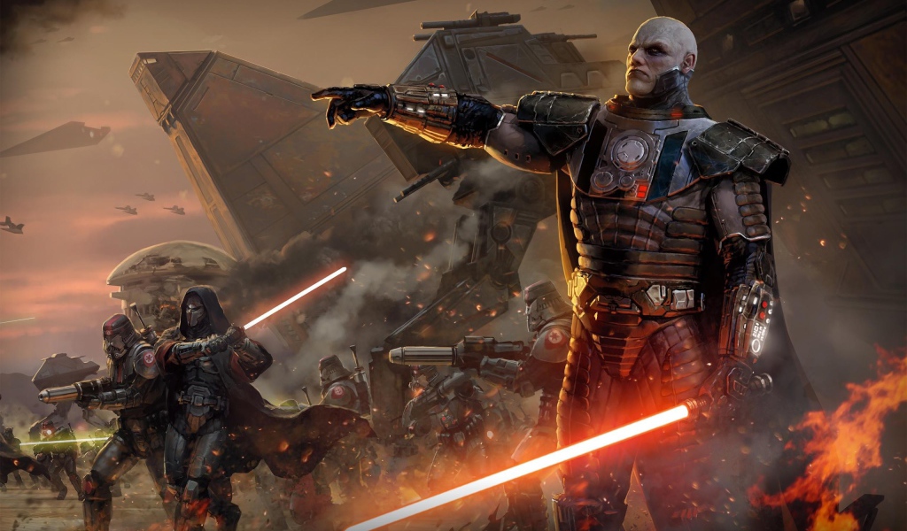 Воин со световым мечом в игре Star Wars The Old Republic