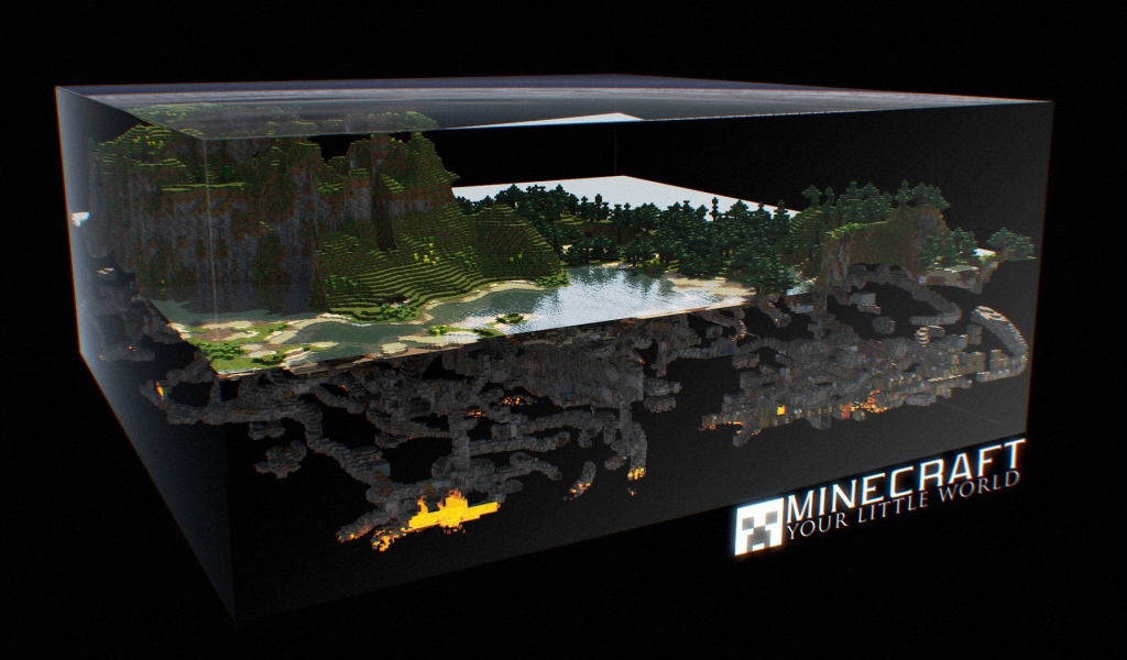 Карта мира в игре Minecraft