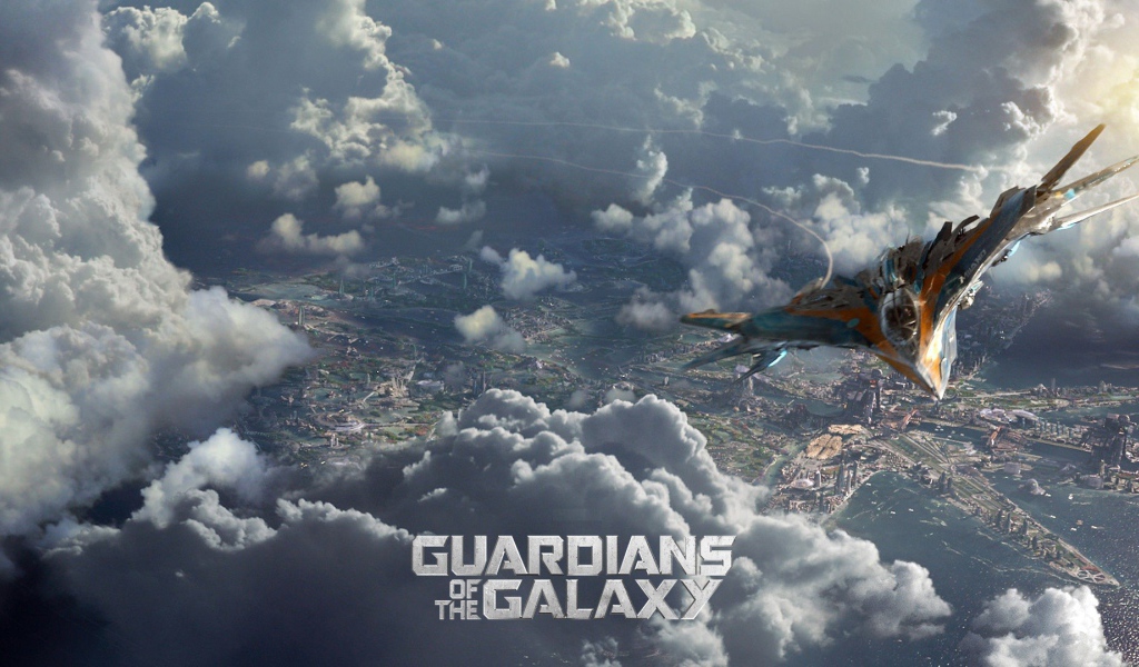 Самолет над облаками в фильме Стражи Галактики