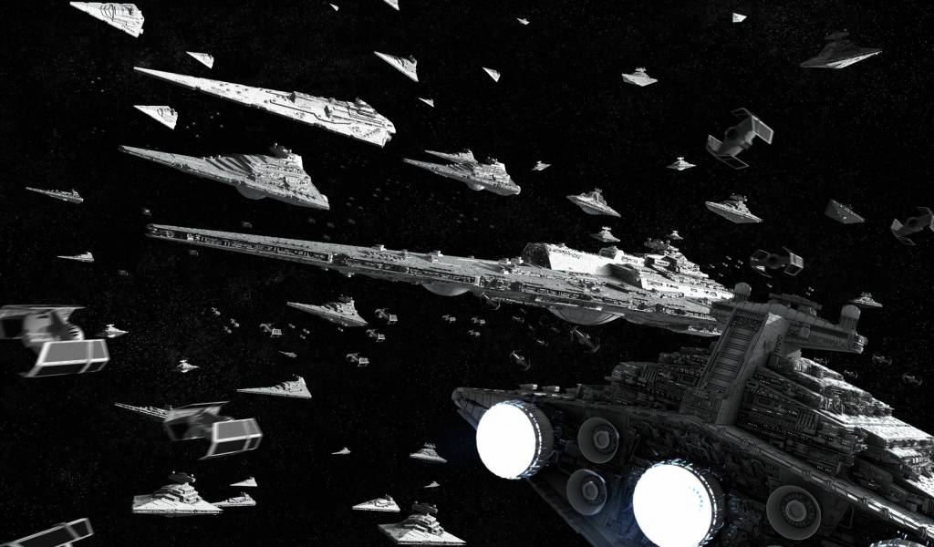 Армада космических кораблей готова к атаке, фильм Звездные войны