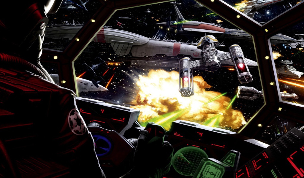 Фан арт битвы из фильма Звездные войны