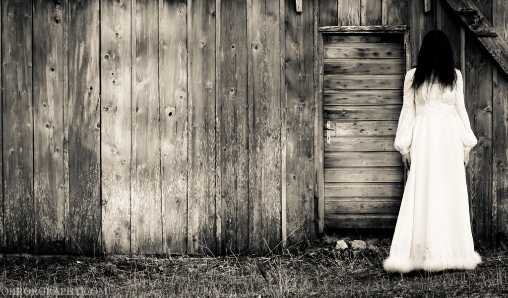 Девушка у деревянного сарая, фильм Звонок