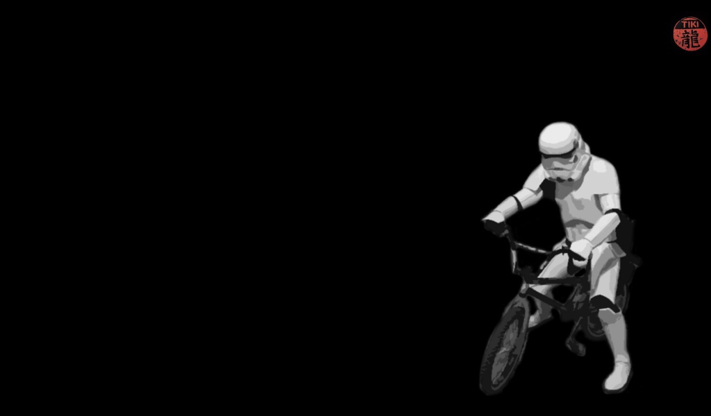 Имперский штурмовик на велосипеде
