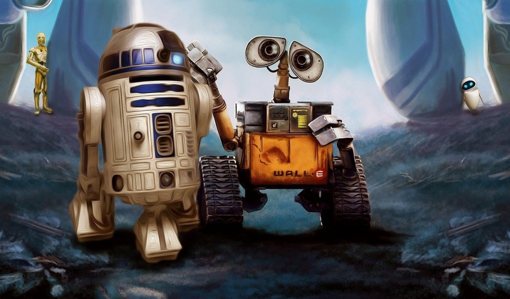 Роботы R2-D2 и Wall-E