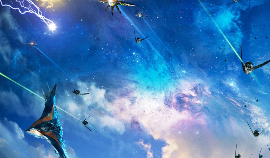 Космическое сражение в фильме Стражи Галактики