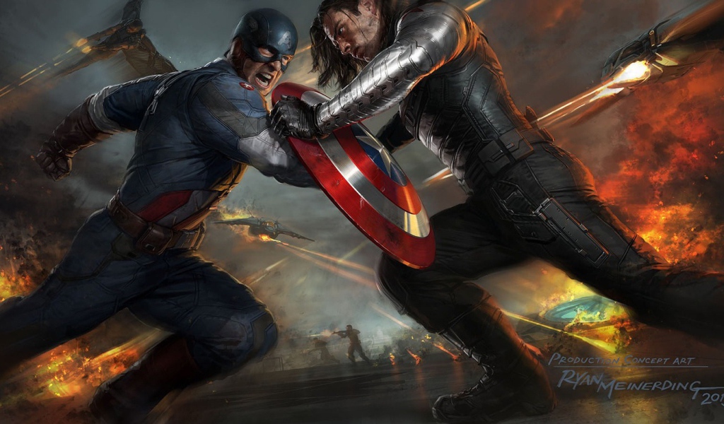 Сражение в фильме Капитан Америка - зимний солдат