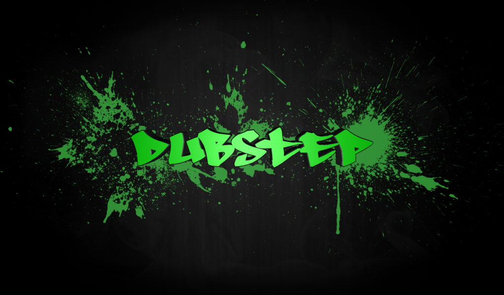 Музыкальный стиль Даб-степ, зеленая надпись