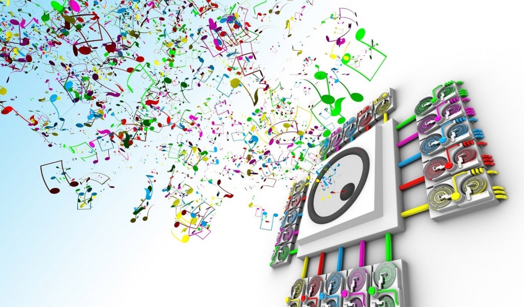 Звуки музыки из динамиков