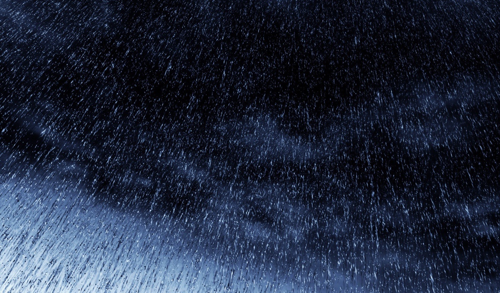 Густой ночной дождь