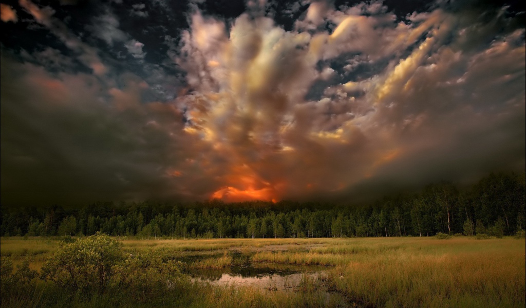 Приближение грозовых облаков