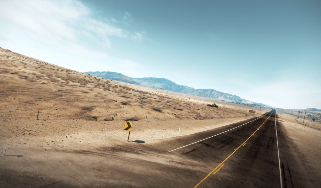 Прямое шоссе через пустыню