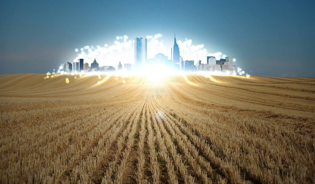 Город мираж на поле