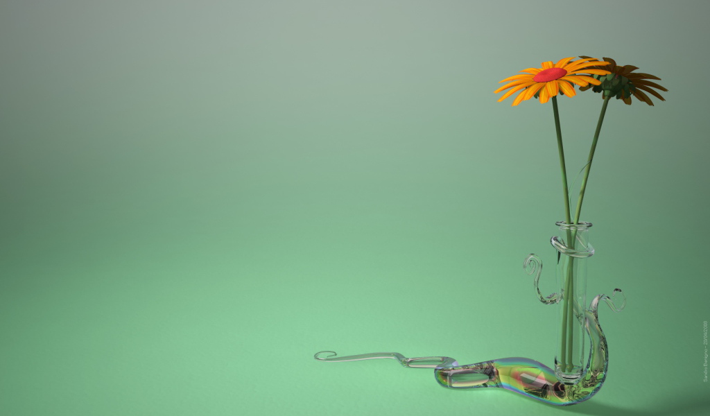 Два цветка в вазе