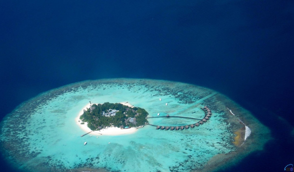 Остров в Полинезии, мелководье