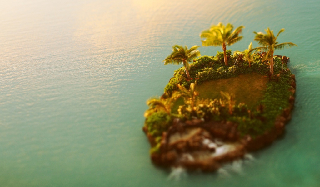 Одинокий зеленый островок