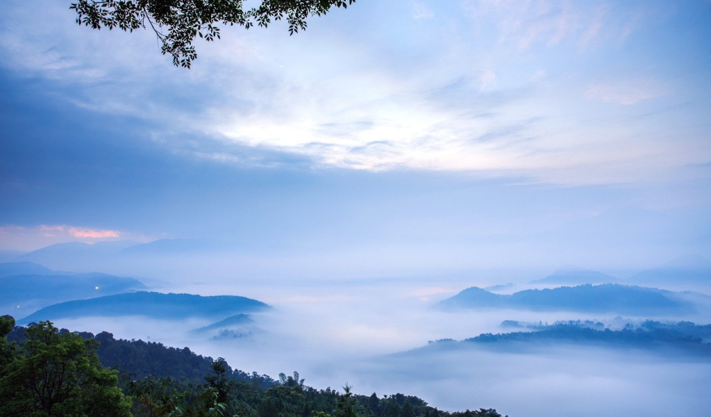 Густой туман в горах