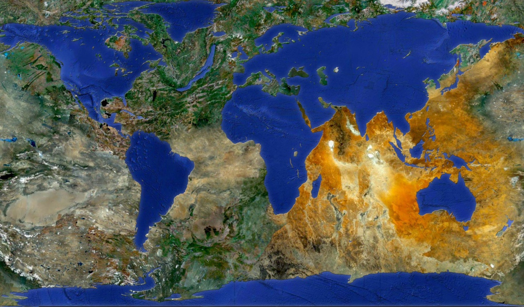 Суша и океаны поменялись местами