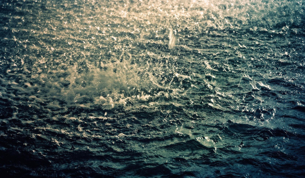 Дождь на озере