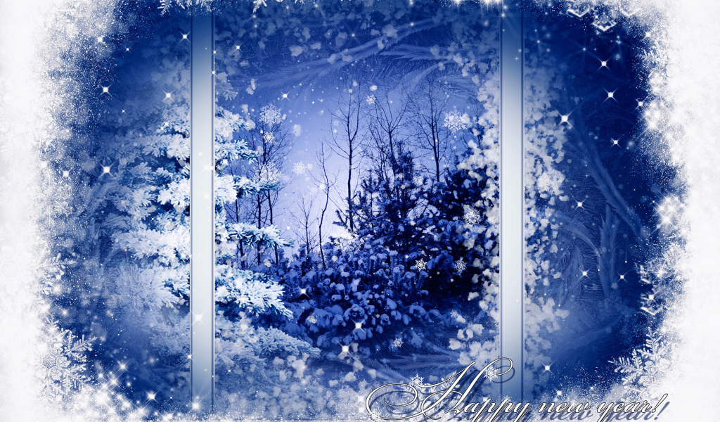 Новогодняя ночь за окном