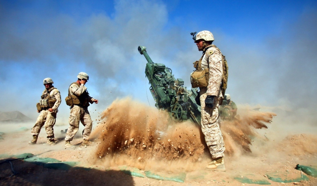 Job artillery in the desert