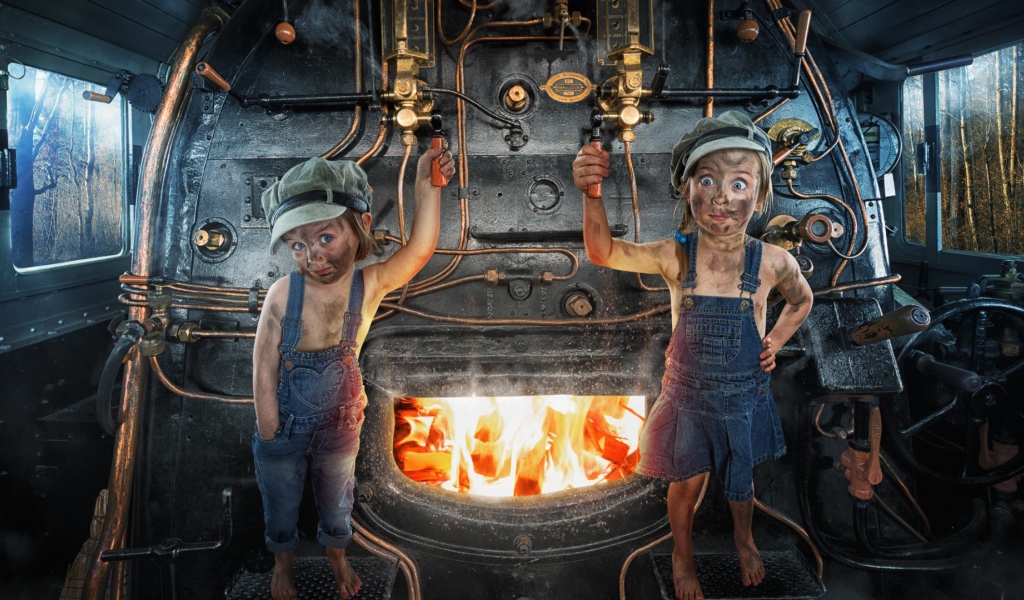 Два юных кочегара