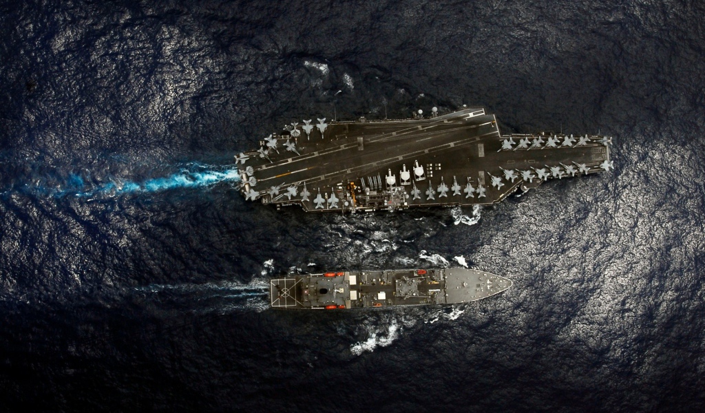 Фото авианосца с высоты