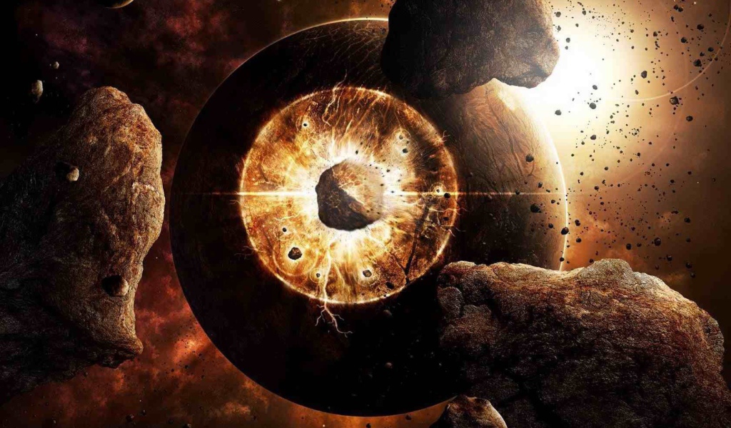 Астероид врезался в луну