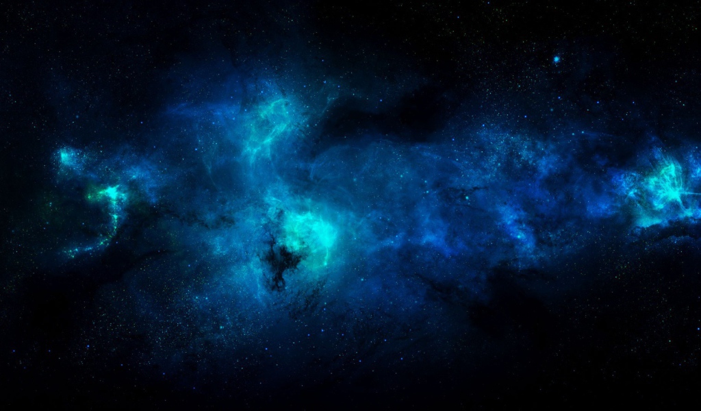 Голубая туманность на краю вселенной